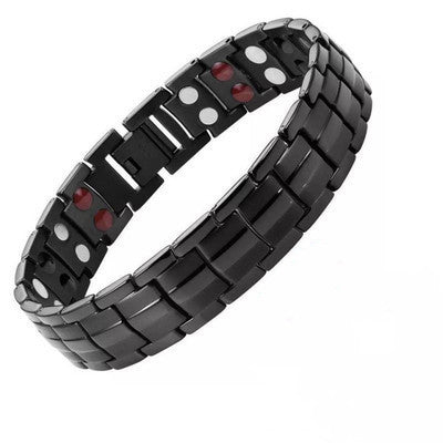 ZHONGYI AMAZON TEMU CROSS-BORDER HOT SALE DETACHABLE DOUBLE-ROW MAGNET MEN'S BRACELET EUROPEAN AND AMERICAN COUPLE BRACELETS Glossy.pk