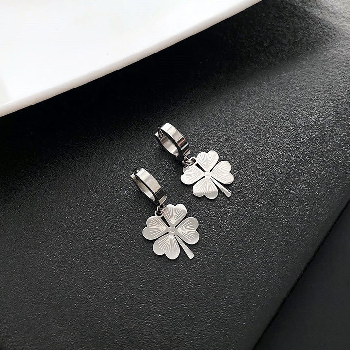 European and American cross-border earrings wholesale love butterfly letter earrings stainless steel light luxury exaggerated sense of luxury does not fade 18 Glossy.pk