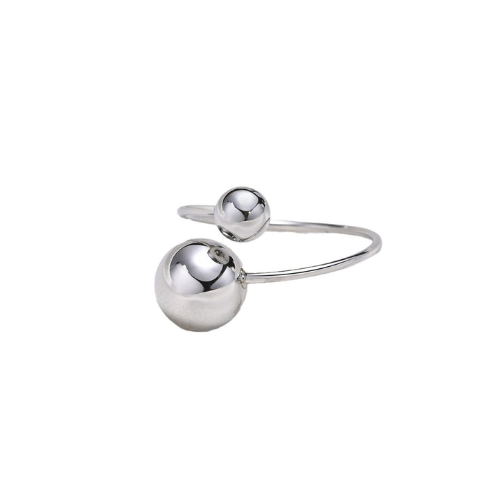 Cross-border foreign trade, personality size, steel balls, open rings, tail rings, titanium steel plated 18K gold, non-allergic temperament women Glossy.pk