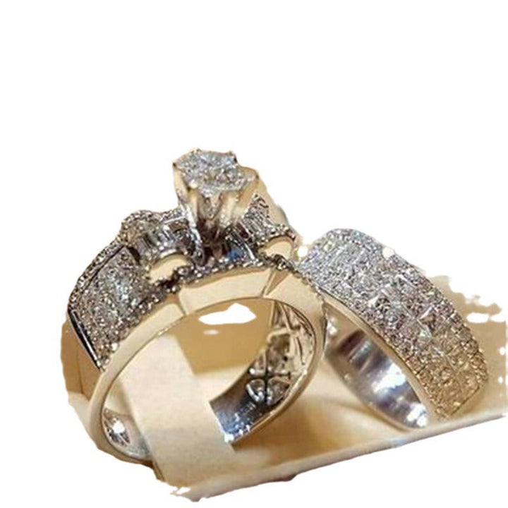 Zhongyi Wish's new popular eight-claw super flash zirconia ring women's eternal wedding ring European and American cross-border accessories Glossy.pk
