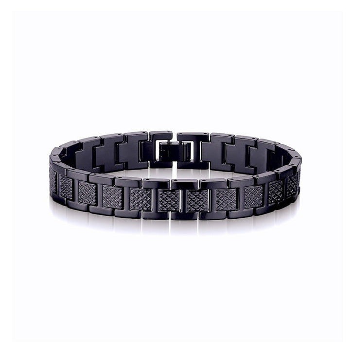 New Stainless Steel Black Bracelet – 18K Gold | Waterproof | Non-Fading | Adjustable Chain Strap | Lacoste & Tommy Hilfiger Inspired Glossy.pk