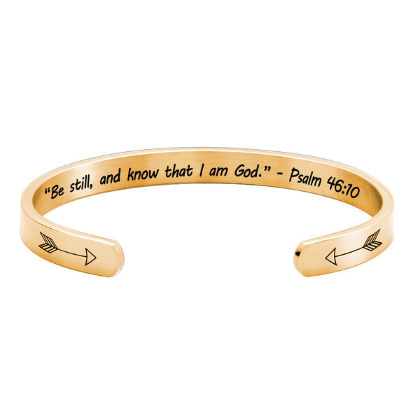 Cross-border foreign trade jewelry Be stilland know that I am god stainless steel bracelet Glossy.pk