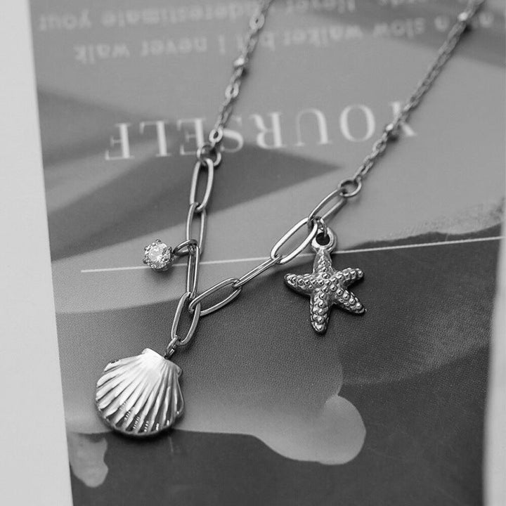 Cross-border e-commerce wholesale stainless steel triangle adjustable necklace is fashionable, simple and versatile, and the design does not fade 36 Glossy.pk