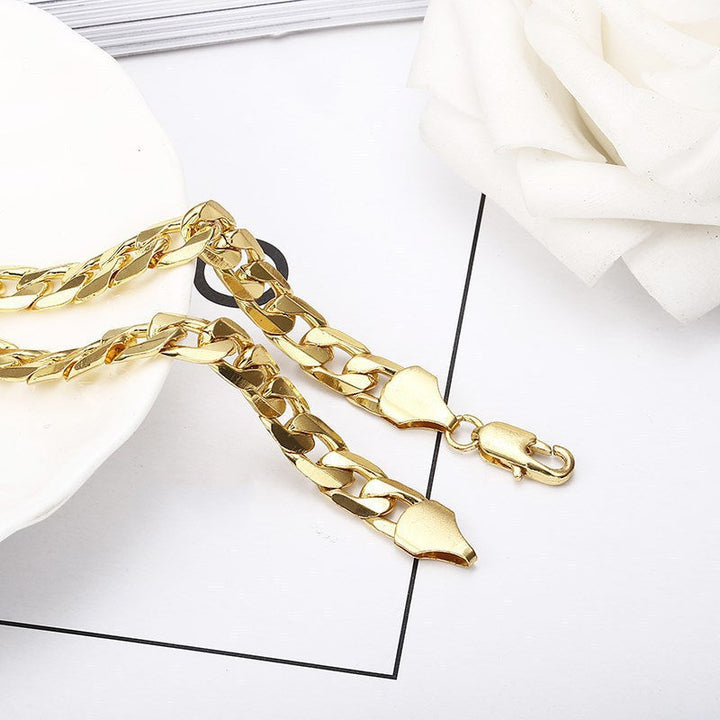 Zhongyi European and American style fashion men's side bracelet cross-border new 18K creative gold bracelet jewelry factory wholesale Glossy.pk