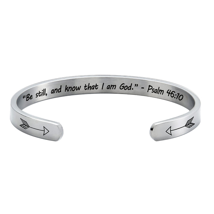 Cross-border foreign trade jewelry Be stilland know that I am god stainless steel bracelet Glossy.pk