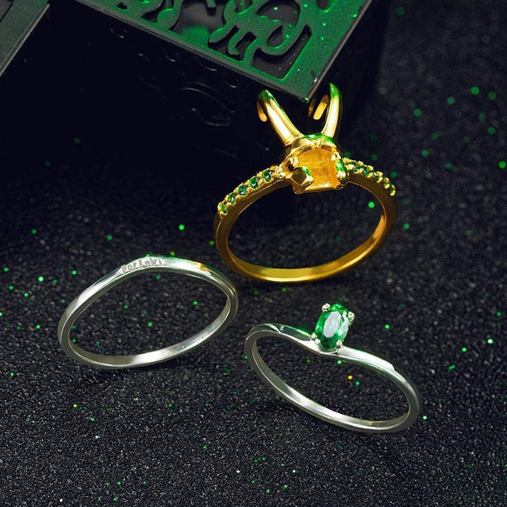 Sino-European and American creative cross-border Amazon three-in-one new rhinestone ring Thor factory direct sales Glossy.pk