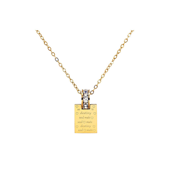European and American cross-border fashion simple new necklace women's light luxury niche high-end design temperament new English diamonds