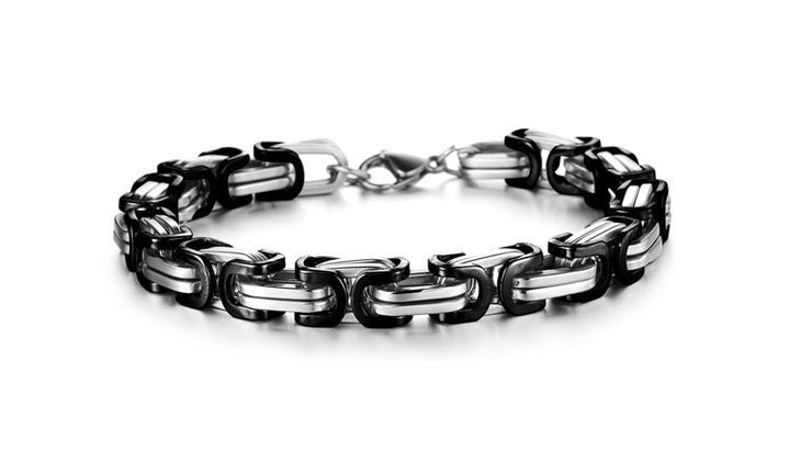 Zhongyi wish European and American personalized stainless steel men's bracelet factory direct sale is versatile, delicate and cool Glossy.pk