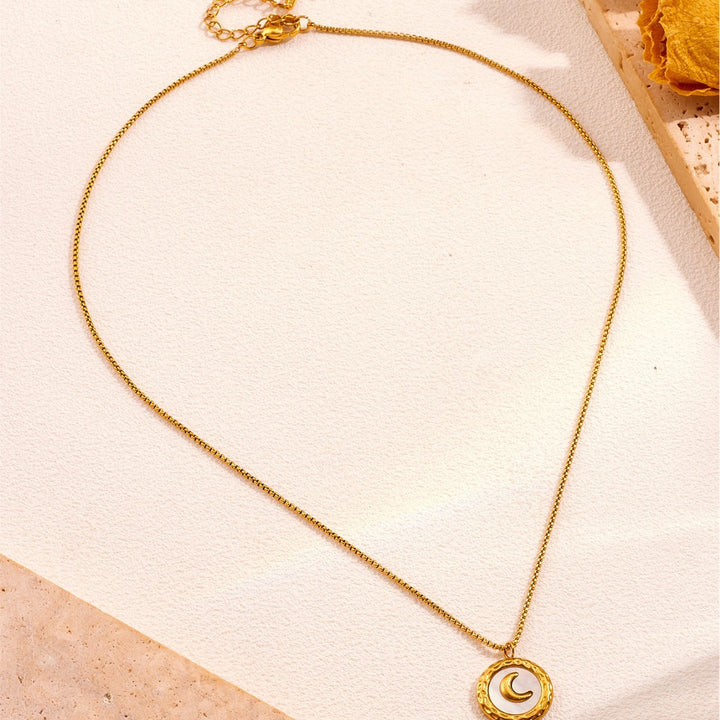 European and American cross-border wholesale moon necklace earrings set cold style simple clavicle chain temperament short cross-border