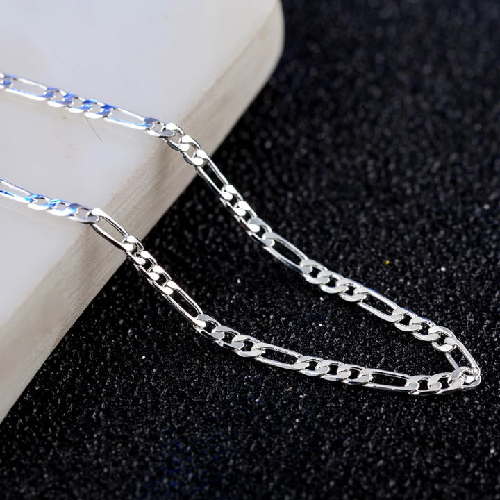 テム AliExpress 4mm3 room 1 necklace jewelry European and American popular necklace stainless steel NK Figaro titanium steel necklace