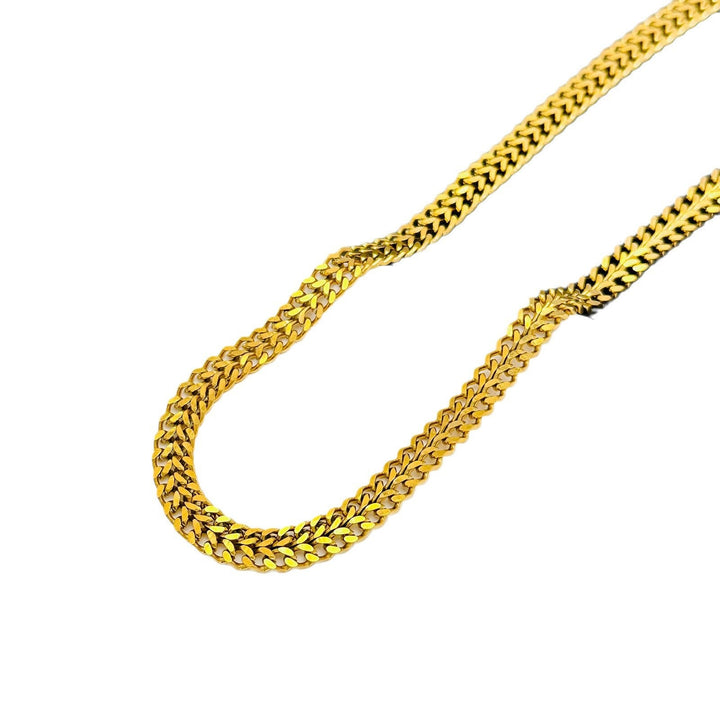 European and American cross-border wholesale simple retro niche thick chain gold net red fashion grade clavicle chain titanium steel necklace women Glossy.pk