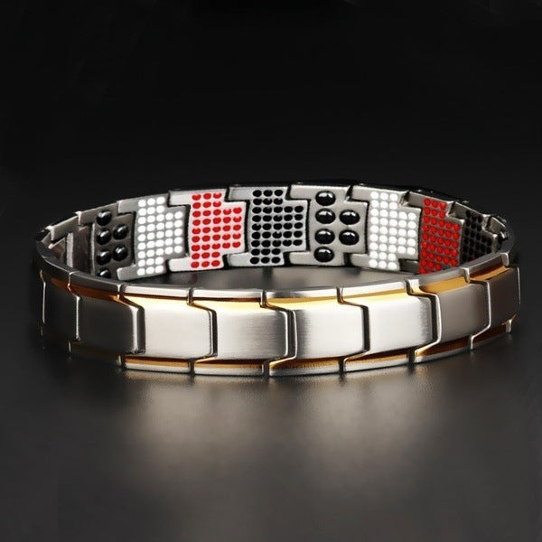 TEMU Cross Border Magnet Bracelet European and American Fashion Simple Detachable Couple Bracelet Magnet Element Bracelet Wholesale Glossy.pk