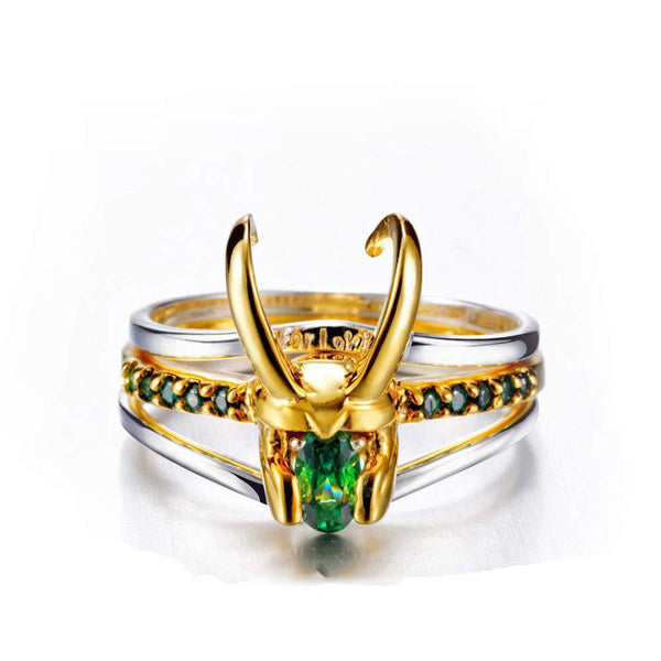 Sino-European and American creative cross-border Amazon three-in-one new rhinestone ring Thor factory direct sales Glossy.pk