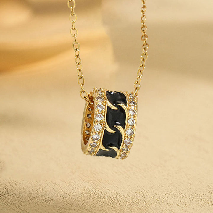 New Real Gold Electroplated Copper Micro Inlay Hollow Full Diamond Small Man Waist Pink Diamond Flower Series Stainless Steel Necklace Wholesale 16 Glossy.pk