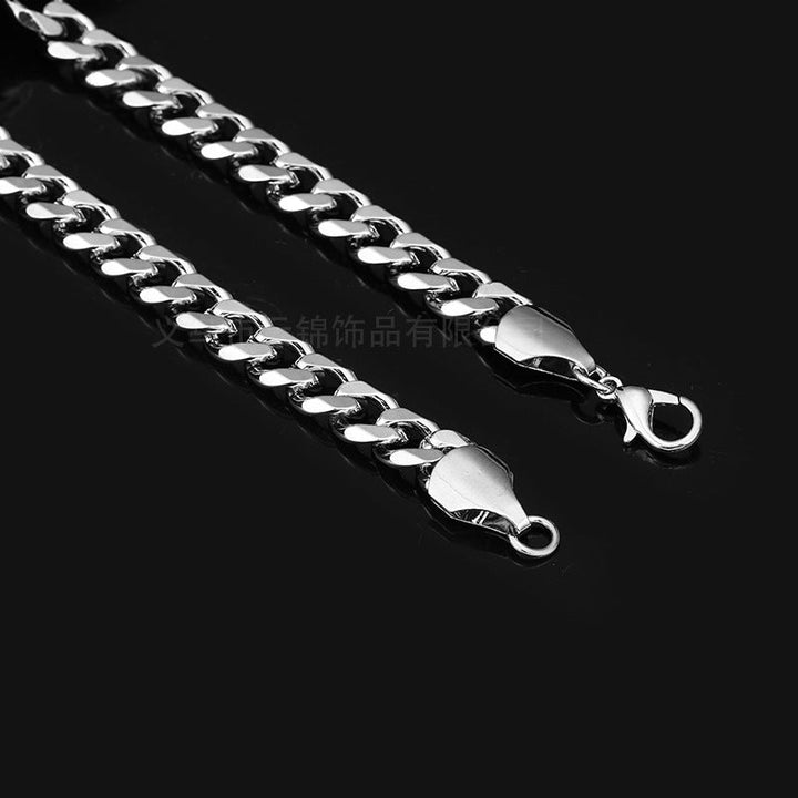 Zhongyi wish's hot selling European and American jewelry stainless steel necklace fashion men's necklace manufacturers are in stock Glossy.pk