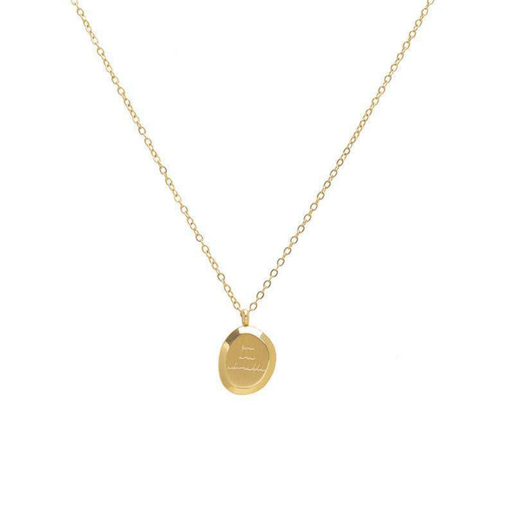 2024 New Trendy Versatile Premium Design Sense Clavicle Chain Sweater Chain You Are Adorable Lettering Glossy.pk