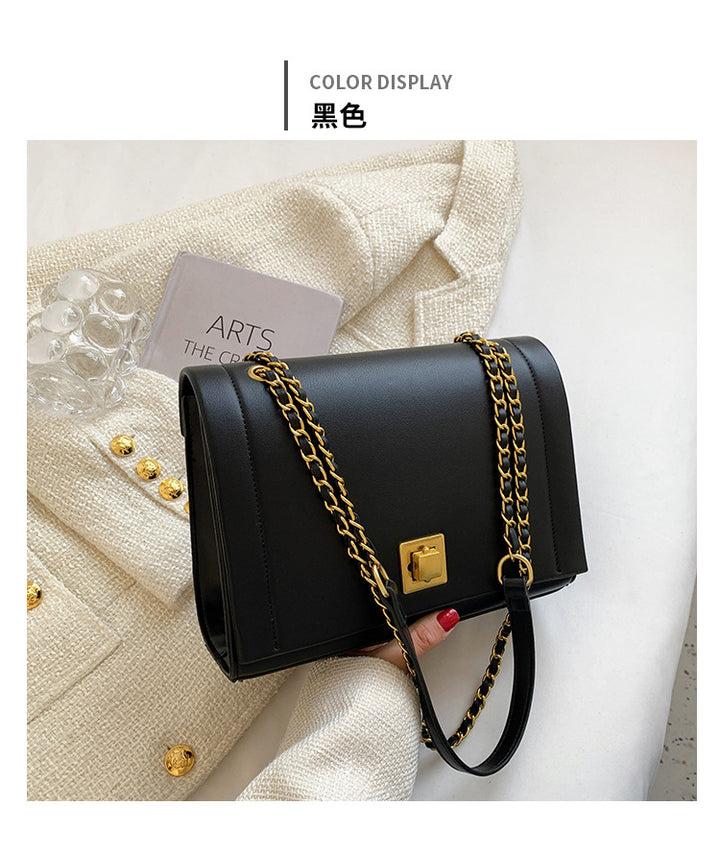 2024 New Trendy Fashion Cross-Border Chain Shoulder Bag - Small Square Textured Messenger Glossy.pk