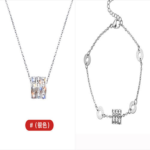 Senior small waist pendant necklace female tide net red ins cold wind neck jewelry titanium steel non-fading clavicle chain Glossy.pk