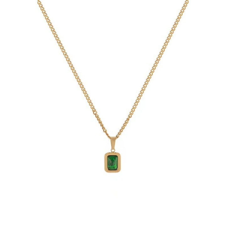 Cross-border wholesale necklace women's non-fading, light luxury titanium steel, new women's niche versatile fashion clavicle chain gold color 33 Glossy.pk