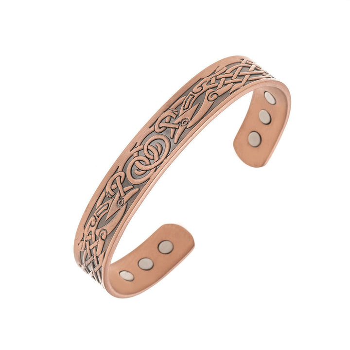 European and American cross-border new amazon red copper magnet bracelet retro simple bracelet red copper magnetic bracelet wholesale Glossy.pk