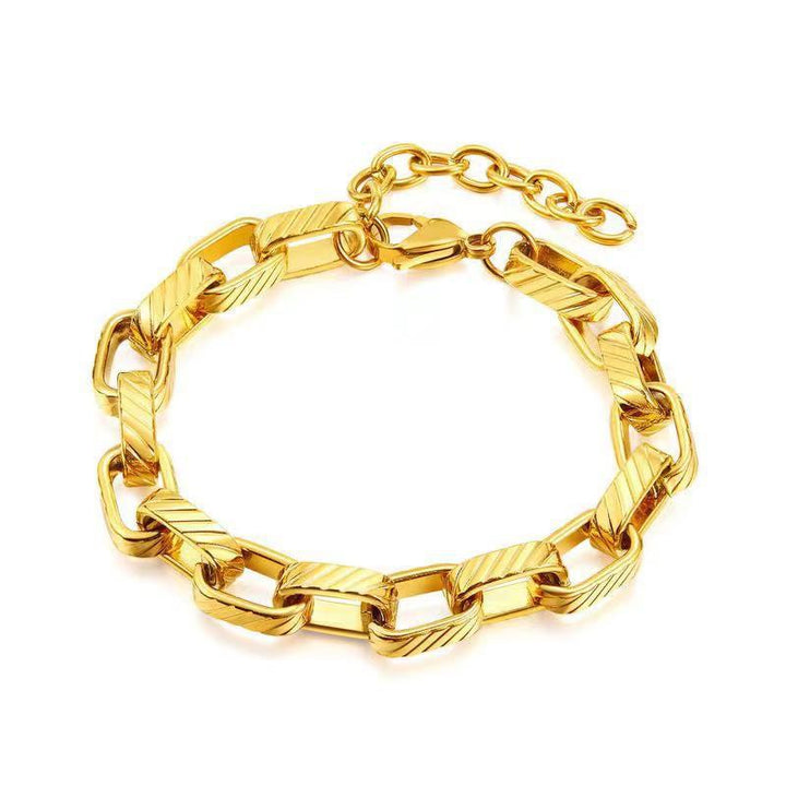 Cross-border European and American hot-selling style love heart-shaped double-layer new bracelet stainless steel fashion hand jewelry versatile and trendy Glossy.pk
