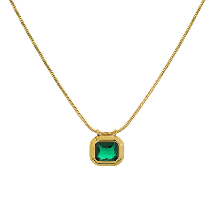 Cross-border wholesale necklace women's non-fading, light luxury titanium steel, new women's niche versatile fashion clavicle chain gold color 33 Glossy.pk