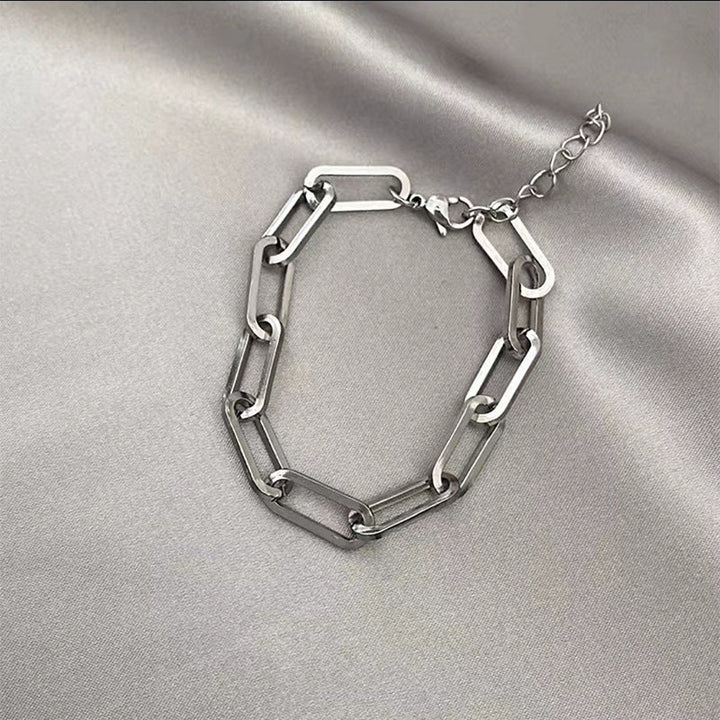 Cross-border European and American hot-selling style love heart shape double-layer new bracelet stainless steel fashion hand jewelry versatile fashion with 25 Glossy.pk