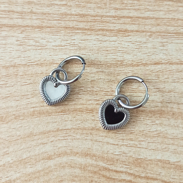 European and American cross-border earrings wholesale love butterfly letter earrings stainless steel light luxury exaggerated sense of luxury does not fade 18 Glossy.pk