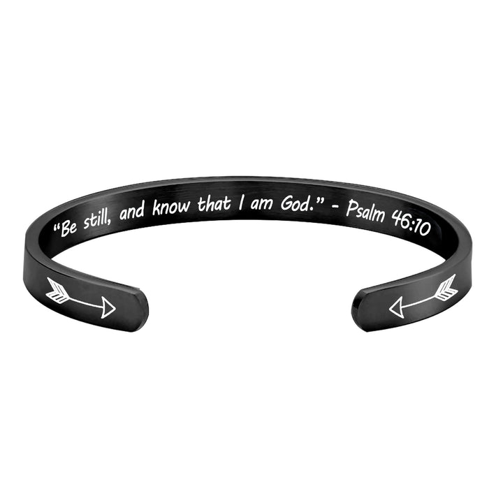 Cross-border foreign trade jewelry Be stilland know that I am god stainless steel bracelet Glossy.pk