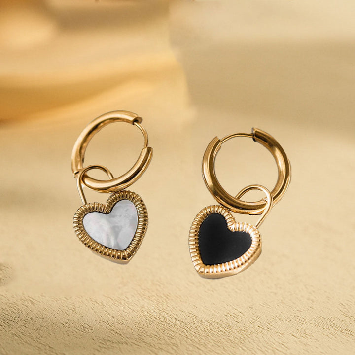 European and American cross-border earrings wholesale love butterfly letter earrings stainless steel light luxury exaggerated sense of luxury does not fade 18 Glossy.pk