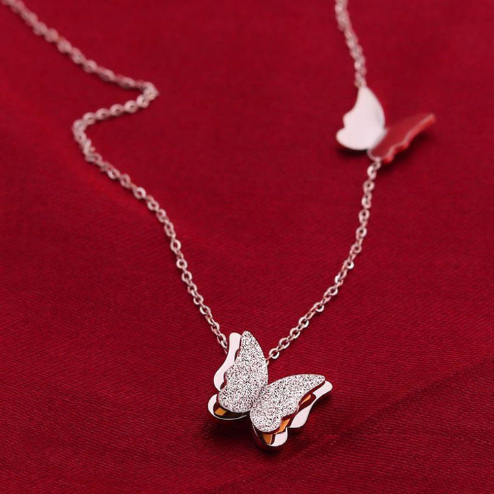Cross-border e-commerce wholesale stainless steel triangle adjustable necklace is fashionable, simple and versatile, and the design does not fade 36 Glossy.pk