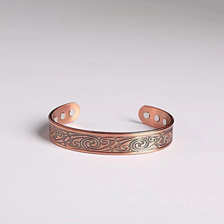 European and American Amazon New Viking Magnetic Ancient Red Copper Bracelet Cross-border TEMU Popular Open Magnet Bracelet