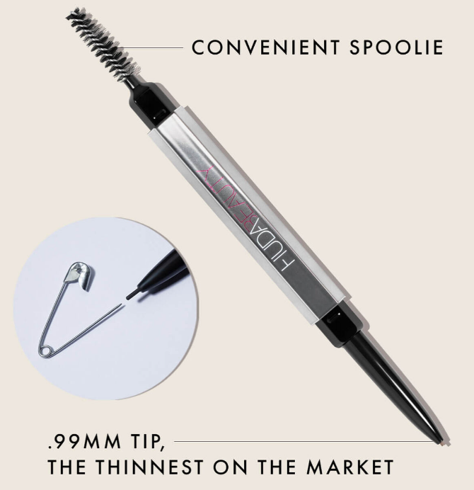 BombBrows Microshade Brow Pencil - Rich Brown | Huda Beauty HUDA BEAUTY
