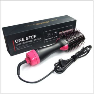 4-in-1 Hot Air Comb One Step Brush– Hair Dryer, Straightener & Curler