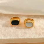 trendy Black & white ring - Image 5