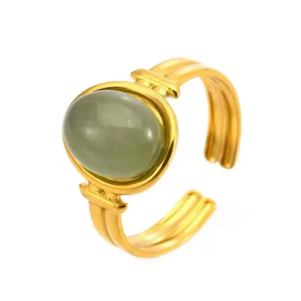 Natural Stone Adjustable Ring anti-tarnish jewellery from Glossy.pk, Lahore