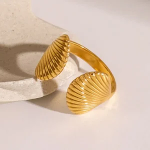 Sea Shell Chunky Adjustable Ring