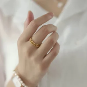 Adjustable Stainless Steel Multi-Chains Ring product photo 4 | Glossy.pk Pakistan