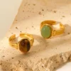 Natural Stone Adjustable Ring — Style 2 — jewellery from Glossy.pk, Pakistan