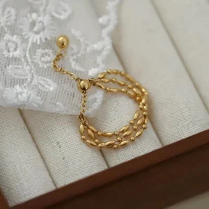 Adjustable Stainless Steel Multi-Chains Ring