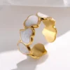 Black Clover Natural Stone Adjustable Ring product photo 2 | Glossy.pk Pakistan