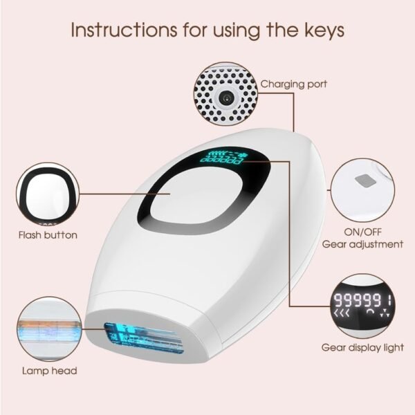 Digital Pocket IPL Laser Hair Removal Facial Professional Depilator Devices LCD Display anti-tarnish jewellery from Glossy.pk, Lahore
