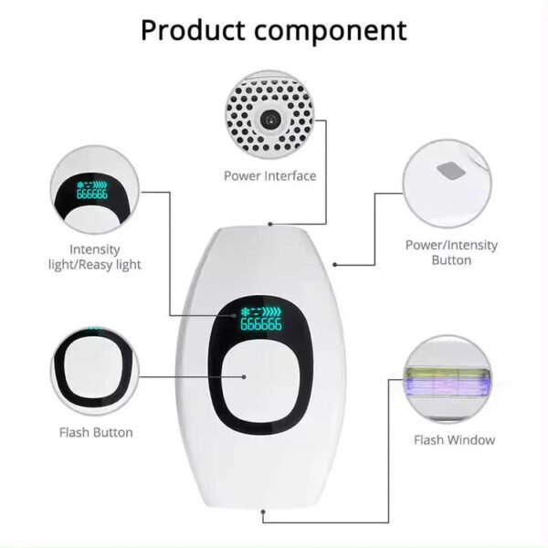 Digital Pocket IPL Laser Hair Removal Facial Professional Depilator Devices LCD Display anti-tarnish jewellery from Glossy.pk, Lahore