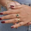 Black Clover Adjustable Stainless Steel Ring — jewellery from Glossy.pk, Pakistan