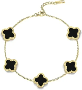 Four‑Leaf Clover Stainless Steel Bracelet product photo 2 | Glossy.pk Pakistan