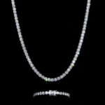 TEMU New European and American Popular Hip Hop Rhinestone Necklace Men's and Women's Hip Hop Necklace Full Rhinestone Single Row Necklace Glossy.pk