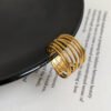 Irregular titanium steel open ring light luxury high-end ring does not fade cold wind 23 anti-tarnish jewellery from Glossy.pk, Lahore