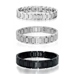 Stainless Steel Black Bracelet — 18K Gold Detail product photo 2 | Glossy.pk Pakistan
