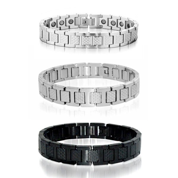 Stainless Steel Black Bracelet — 18K Gold Detail product photo 2 | Glossy.pk Pakistan