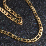 Factory direct sales European and American hip hop jewelry 6MM plated 18K gold necklace AliExpress 3 to 1 Figaro chain wholesale Glossy.pk